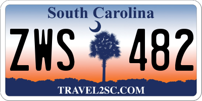 SC license plate ZWS482