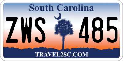 SC license plate ZWS485