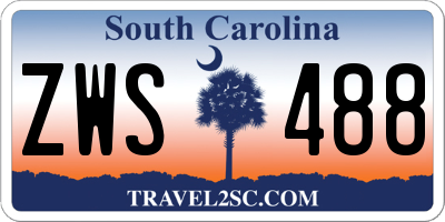 SC license plate ZWS488