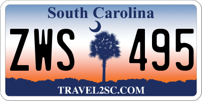 SC license plate ZWS495