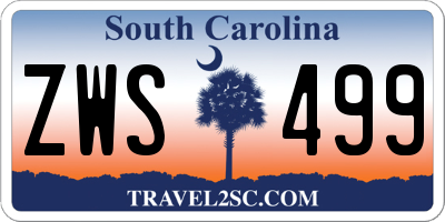 SC license plate ZWS499