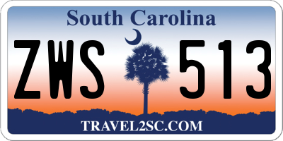 SC license plate ZWS513