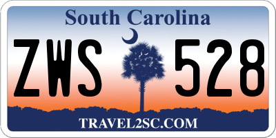 SC license plate ZWS528