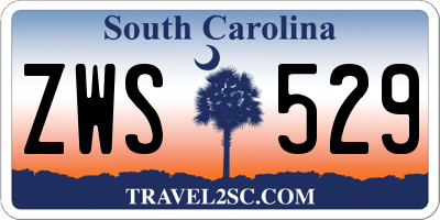 SC license plate ZWS529