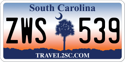 SC license plate ZWS539