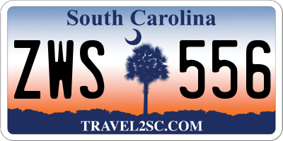 SC license plate ZWS556
