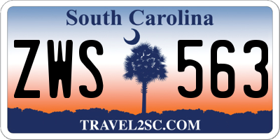 SC license plate ZWS563