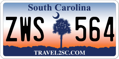 SC license plate ZWS564