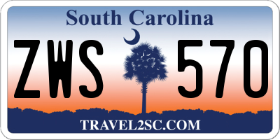 SC license plate ZWS570