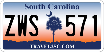 SC license plate ZWS571