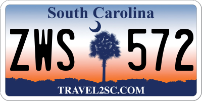 SC license plate ZWS572