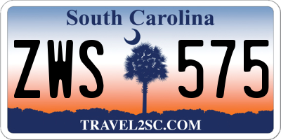 SC license plate ZWS575