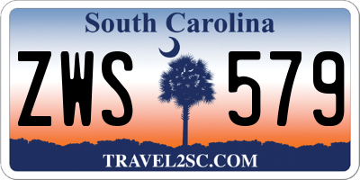 SC license plate ZWS579