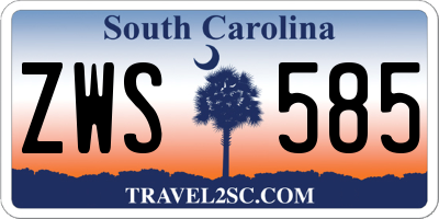 SC license plate ZWS585