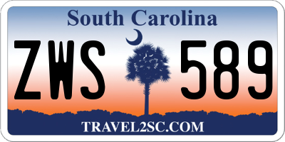 SC license plate ZWS589