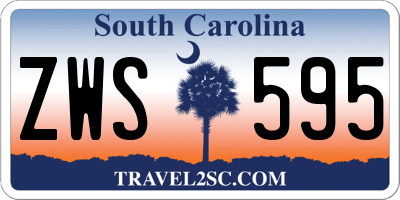 SC license plate ZWS595