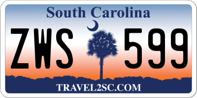 SC license plate ZWS599
