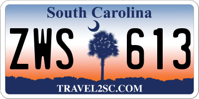 SC license plate ZWS613