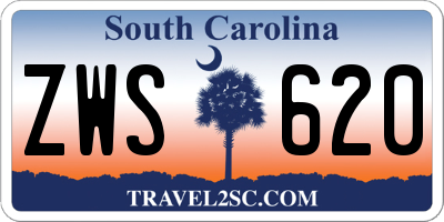 SC license plate ZWS620