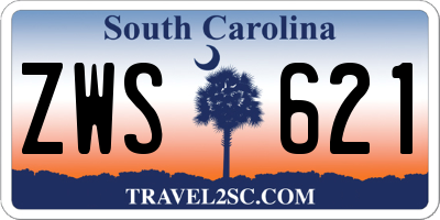 SC license plate ZWS621