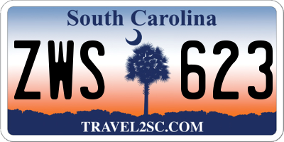SC license plate ZWS623