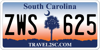 SC license plate ZWS625