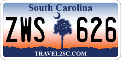SC license plate ZWS626