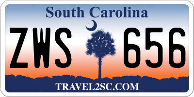 SC license plate ZWS656