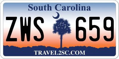 SC license plate ZWS659