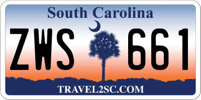 SC license plate ZWS661