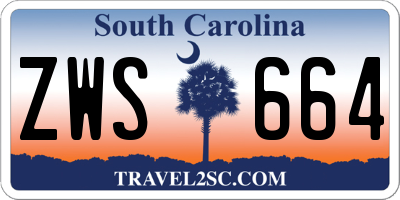 SC license plate ZWS664
