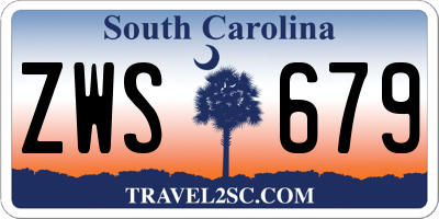 SC license plate ZWS679