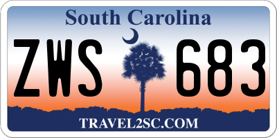 SC license plate ZWS683