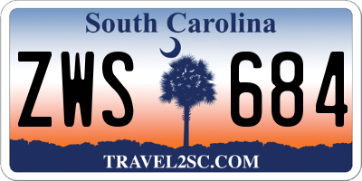 SC license plate ZWS684