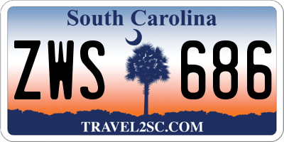 SC license plate ZWS686