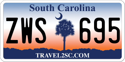 SC license plate ZWS695