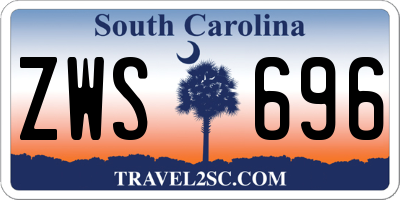 SC license plate ZWS696