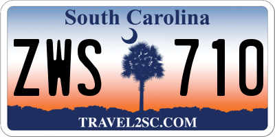 SC license plate ZWS710