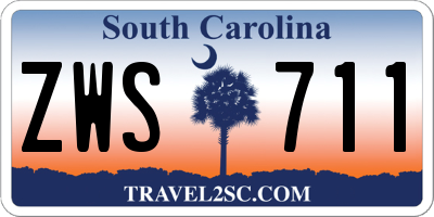 SC license plate ZWS711
