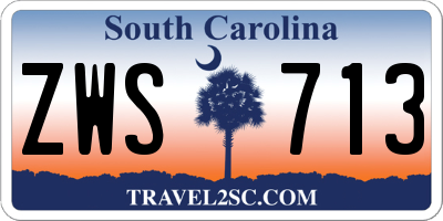SC license plate ZWS713
