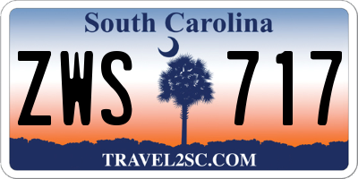 SC license plate ZWS717