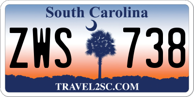 SC license plate ZWS738