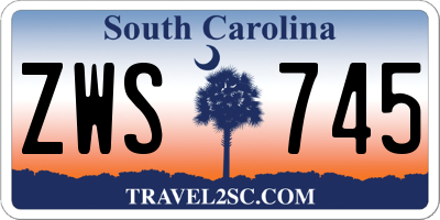 SC license plate ZWS745