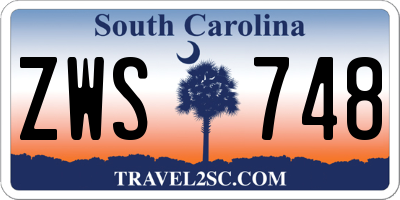 SC license plate ZWS748