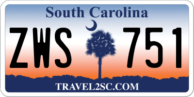 SC license plate ZWS751