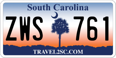 SC license plate ZWS761