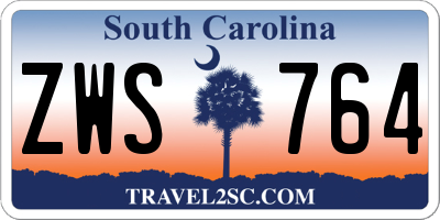 SC license plate ZWS764