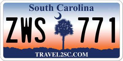 SC license plate ZWS771