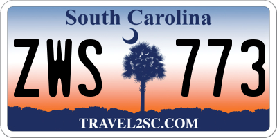 SC license plate ZWS773