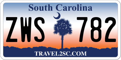 SC license plate ZWS782